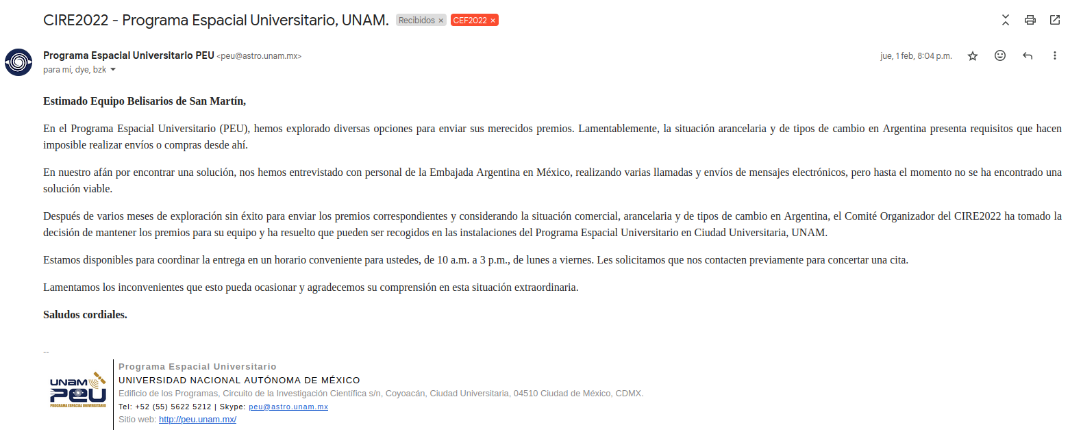 Ultimo Update PEU UNAM